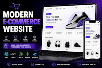 build a modern responsive ecommerce website using nextjs and mern