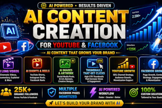 create ai content for youtube facebook marketing strategy