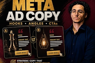write facebook and instagram ad copy with hooks and testing angles