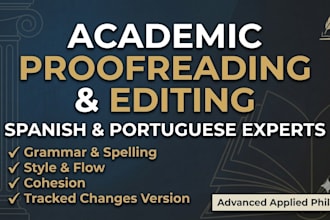 professionally proofread and edit your academic paper in spanish
