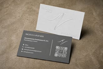 create a modern and professional business card