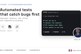write automated tests with playwright, jest or selenium