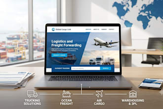 design a professional logistics or cargo wordpress website