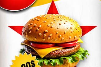 design professional food social media banners