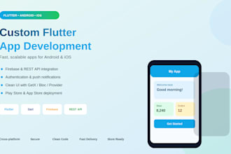 develop flutter app for android and ios with firebase
