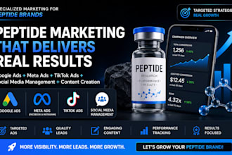 manage peptide google ads meta social media marketing tiktok content marketing