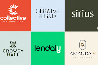do custom minimalist wordmark, typography, lettermark, text logo design