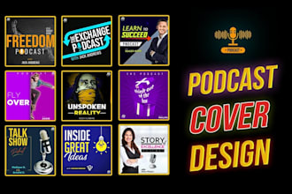podcast cover art or podcast logo designer