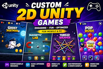 develop a professional 2d unity game for IOS , mac