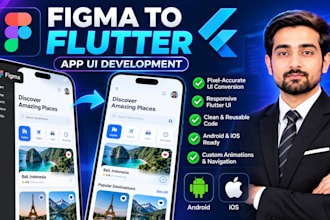 convert figma to flutter UI for android and ios apps