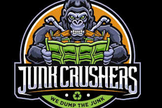 design a professional junk removal and pressure washing logo