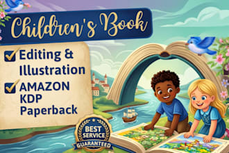 ghostwrite, edit, and illustrate children picture book, design children book