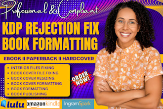 fix amazon kdp rejected book formatting and cover files