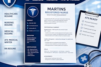 write a professional nursing and healthcare resume ats medical writer