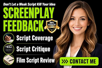 provide professional screenplay feedback and script coverage