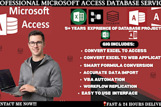 convert excel spreadsheet to microsoft access database and web application