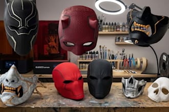 3d print and paint mask custom 3d mask stl model 3d anime mask helmet printing