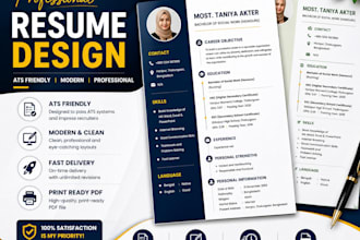 design a professional ats friendly CV and resume