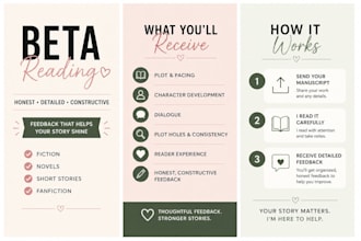 beta read your fiction manuscript