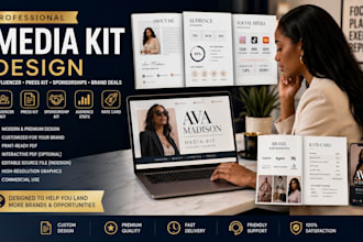 design influencer media kit, epk, press kit, sponsorships, one sheet, brand deal