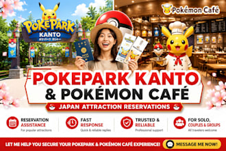 book pokepark kanto, pokemon cafe and japan attraction reservations