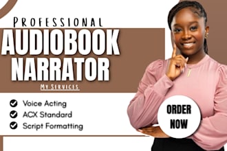 be the american female voice for your romance audiobook, character voices