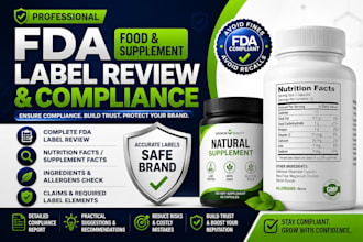 review your food and supplement labels for fda compliance