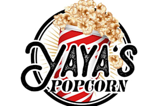 design excellent popcorn logo with free unlimited revisions