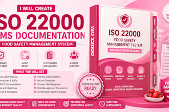 create iso 22000 food safety management system documentation