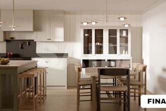 do modeling for kitchen interior design in blender