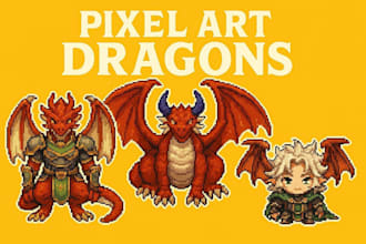do pixel art monsters or character