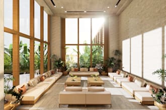 provide render for commercial spaces like offices