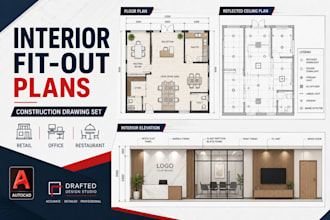 create professional interior fit out plans and construction drawings
