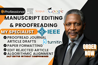 edit systematic review, and proofread journal article or scientific paper