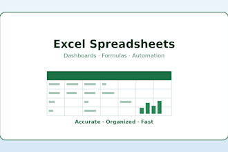 create custom excel spreadsheets, dashboards and automation