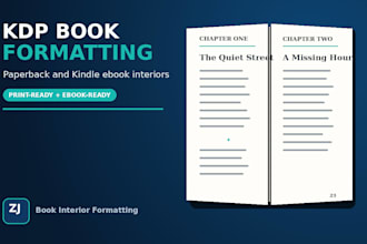format your book for KDP paperback and ebook