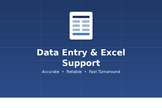 accurate data entry, excel work, and virtual admin support