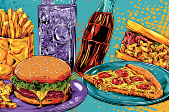 food pop art of your food pop art