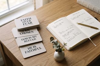 design christian scripture affirmation card flashcard etsy card prayer journal