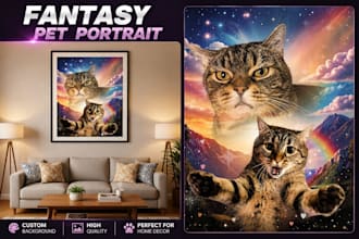 create a funny pet portrait from your photo