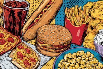 food pop art of your food pop art