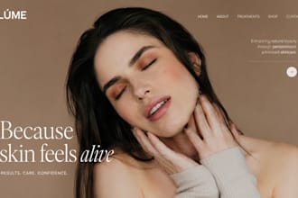 design wix med spa website aesthetic clinic beauty website