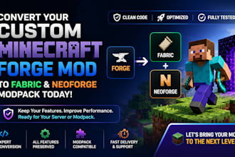 convert your custom minecraft forge mod into fabric and neoforge modpack today
