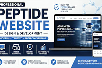 design peptide website woocommerce peptide store
