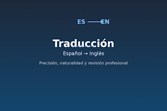traduciré textos del español al inglés con revisión profesional