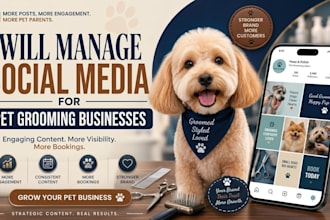 manage social media for pet grooming businesses
