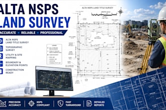 prepare as built survey, topographic survey, alta nsps survey utility survey