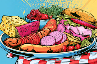 food pop art of your food pop art