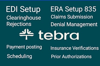 do your billing using tebra and credentialing