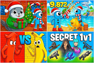 design high CTR 3d fortnite thumbnails, 3 years experience